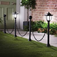 4-Piece Solar Lamp Post & Chain Set
