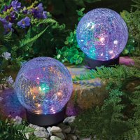 Set Of 2 Sphere Stake Lights