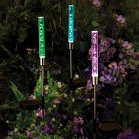Set Of 3 Solar Bubble Stake Lights