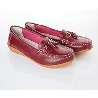 Burgundy Elenor Orthopaedic Memory Foam Loafers UK Size 6