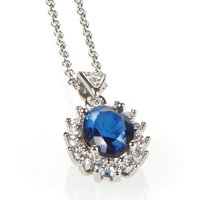 Faux Sapphire Necklace
