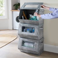 Pack Of 3 Stackable Storage Boxes