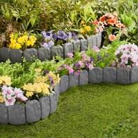 Lawn Edging Pack 10 in Cobbled Stone W25cm xH10cm