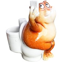 Ginger Cat Toilet Selfie