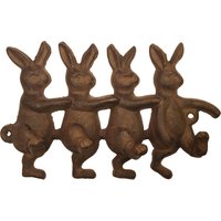Dancing Rabbits Four Hooks