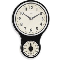 Acctim Kitchen Time Wall Clock Black 20Cm