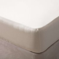 Brushed Cotton Cream 12" King Fitted Sheet