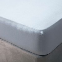 Brushed Cotton Blue 15" Small Double Fitted Sheet