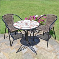 Estoril Bistro 60Cm Table 2 San Remo Chair