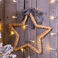 Natural Wicker Hollow Star Ornament