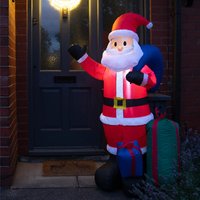 Inflatable Father Christmas With Presents And Led Lights 150Cm
