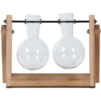 Cutting Vase Set Of 2 Wooden Stand