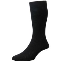 Wide Cotton Softop 2 Pair Blk 6-11 Socks