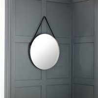 Concerto Round Pewter Wall Mirror