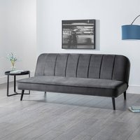 Hiro Curved Back Sofabed Grey Velvet