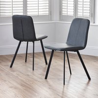 2 Pack Zoya Dining Chair Black
