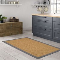 Natural Herringbone Mat Grey 200X135Cm