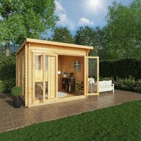 Mercia 3M X 3M Studio Pent Log Cabin 44Mm