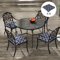 Outdoor Seat Cushion Set of 48L X 48W X 8Hcm Blue