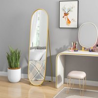 160X40Cm Curved Gold Tone Full Length Mirror