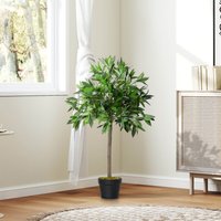 Set Of 2 Artificial Bay Laurel Topiary 90Cm