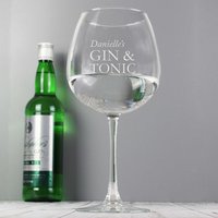 Gin & Tonic Balloon Glass Personalised