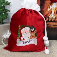 Christmas Santa Red Sack Personalised