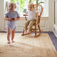 150Dia Jute Border Grey Circle Rug