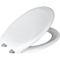 Soft Close White Plastic Toilet Seat With One Button Release Granada