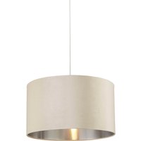 Cream Velvet Silver Inner Easy Fit Shade 50Cm