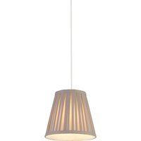 Grey Pleated Faux Silk Shade 20Cm Dia
