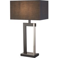 Black & Satin Nickel Table Lamp