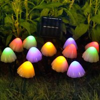 10 Piece Solar Mushrooms Lights