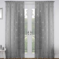 Birch Voile Panel Pair Rod 55Wx48D Grey