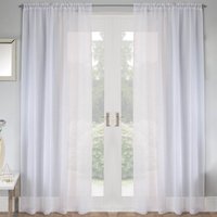 Jewel Diamante Panel Pair Rod 55Wx90D White