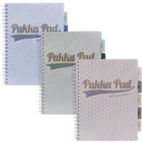 Pukka Pad Haze Project Book A4 Wirebound 200 Pages 80GSM Ruled Sheets with Repositionable Dividers (3) Assorted Pukka Pad Haze Project Book A4 Wirebound 200 Pages 80GSM Ruled Sheets with Repositionable Dividers (3) Assorted