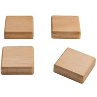 Square Wooden Magnets - Pack of 4 - BA211 Square Wooden Magnets - Pack of 4 - BA211