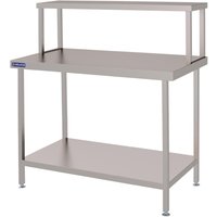 Vogue Stainless Steel Wall Table Welded with Gantry 1200mm Vogue Stainless Steel Wall Table Welded with Gantry 1200mm