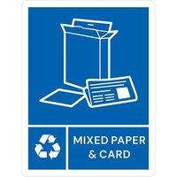 Cost Cutters Get 52% Discount on Jantex Slim Bin Labels for Mixed Paper and Card