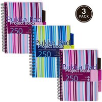 Pukka Pads Pukka Pad Stripes Polypropylene Project Book 250 Pages A5 Blue/Pink (3) Pukka Pads Pukka Pad Stripes Polypropylene Project Book 250 Pages A5 Blue/Pink (3)