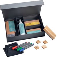 Starter set for boards - 4x Board Markers, 4x Wooden Square Magnets, 1x Wooden Board Eraser, 1x Spare Pad, 1x Magnetic Cleaning Cloth, 1x Cleaning S Starter set for boards - 4x Board Markers, 4x Wooden Square Magnets, 1x Wooden Board Eraser, 1x Spare Pad, 1x Magnetic Cleaning Cloth, 1x Cleaning S