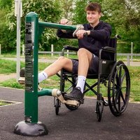 Wheelchair Accessible Arm and Pedal Bike Outdoor Fitness Equipment Wheelchair Accessible Arm and Pedal Bike Outdoor Fitness Equipment
