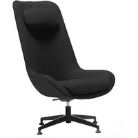 Tina High Back Lounge Chair With Headrest On Black Aluminium Base - Aurora Tina High Back Lounge Chair With Headrest On Black Aluminium Base - Aurora