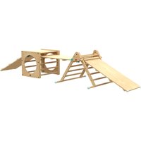 TP Active - Tots Wooden Climbing Triangle with Cube & Three Slides TP Active - Tots Wooden Climbing Triangle with Cube & Three Slides