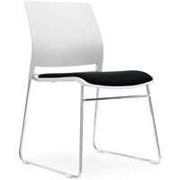 Verse High Density Stacking Chair with Seat Pad - White Verse High Density Stacking Chair with Seat Pad - White