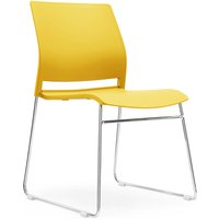 Verse High Density Plastic Stacking Chair - Yellow Verse High Density Plastic Stacking Chair - Yellow