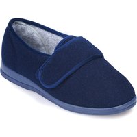Cosyfeet Holly Single Slipper Navy - Right Foot Women's Extra Wide for Swollen Feet