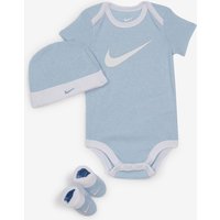 Promotion Courir 20% de réduction sur le set bodysuit bonnet et chaussons Swoosh bleublanc