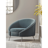 View Blue velvet tub chair View Blue velvet tub chair