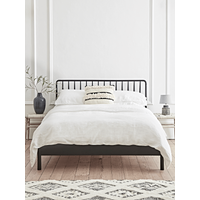 View Bergen oak double bed - black View Bergen oak double bed - black